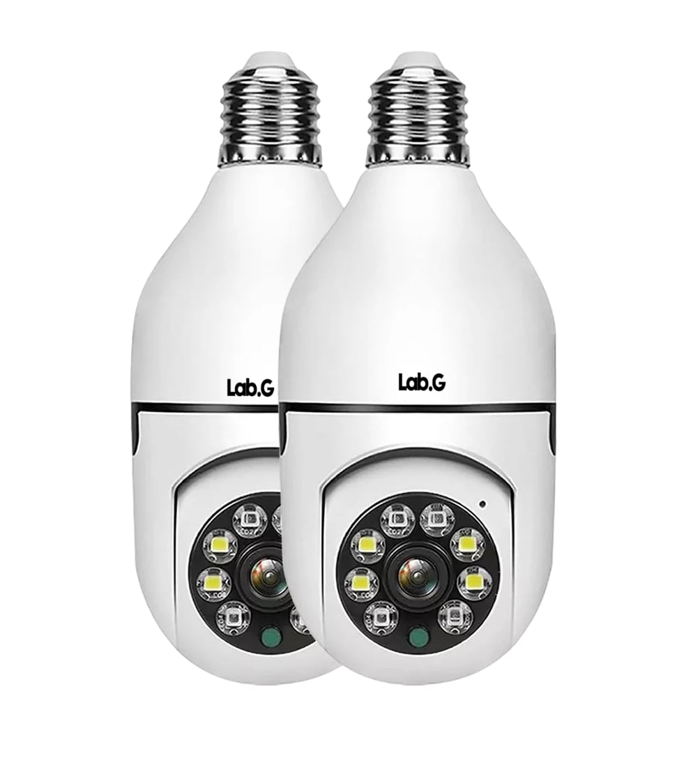Cámara De Seguridad Wifi De Hd Visión Nocturna Alarma 2 Pcs, Blanco $749