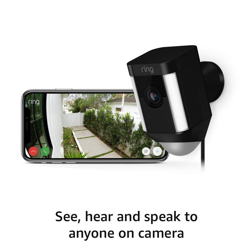 Foto 2 | Cámara De Seguridad Ring Spotlight Cam Cableada Con Focos Negros - Venta Internacional.