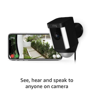 Foto 2 | Cámara De Seguridad Ring Spotlight Cam Cableada Con Focos Negros - Venta Internacional.