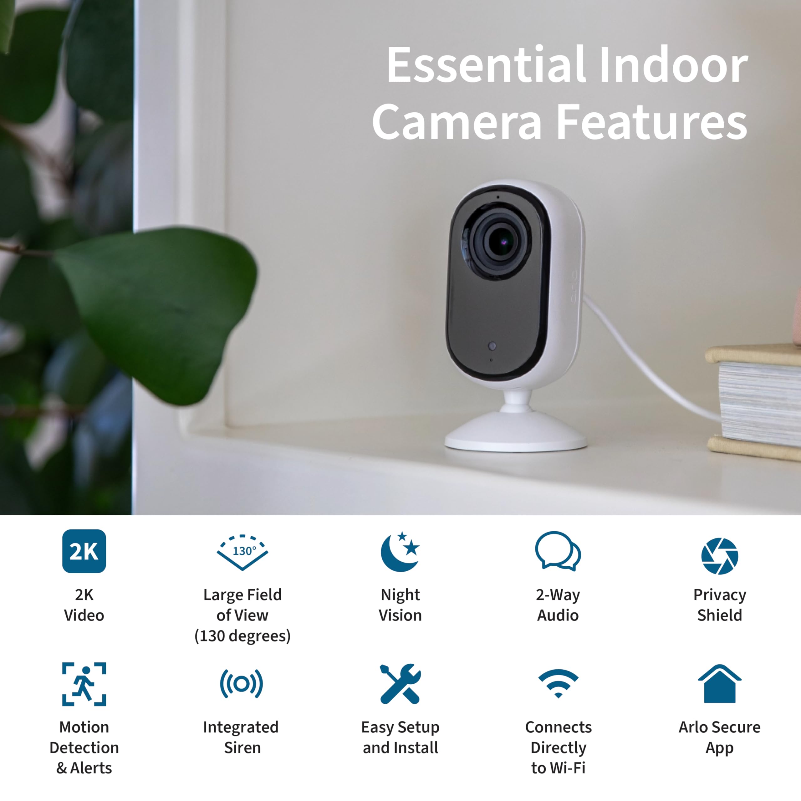 Foto 3 pulgar | Cámara De Seguridad Arlo Essential 2k 2nd Gen Indoor White - Venta Internacional.