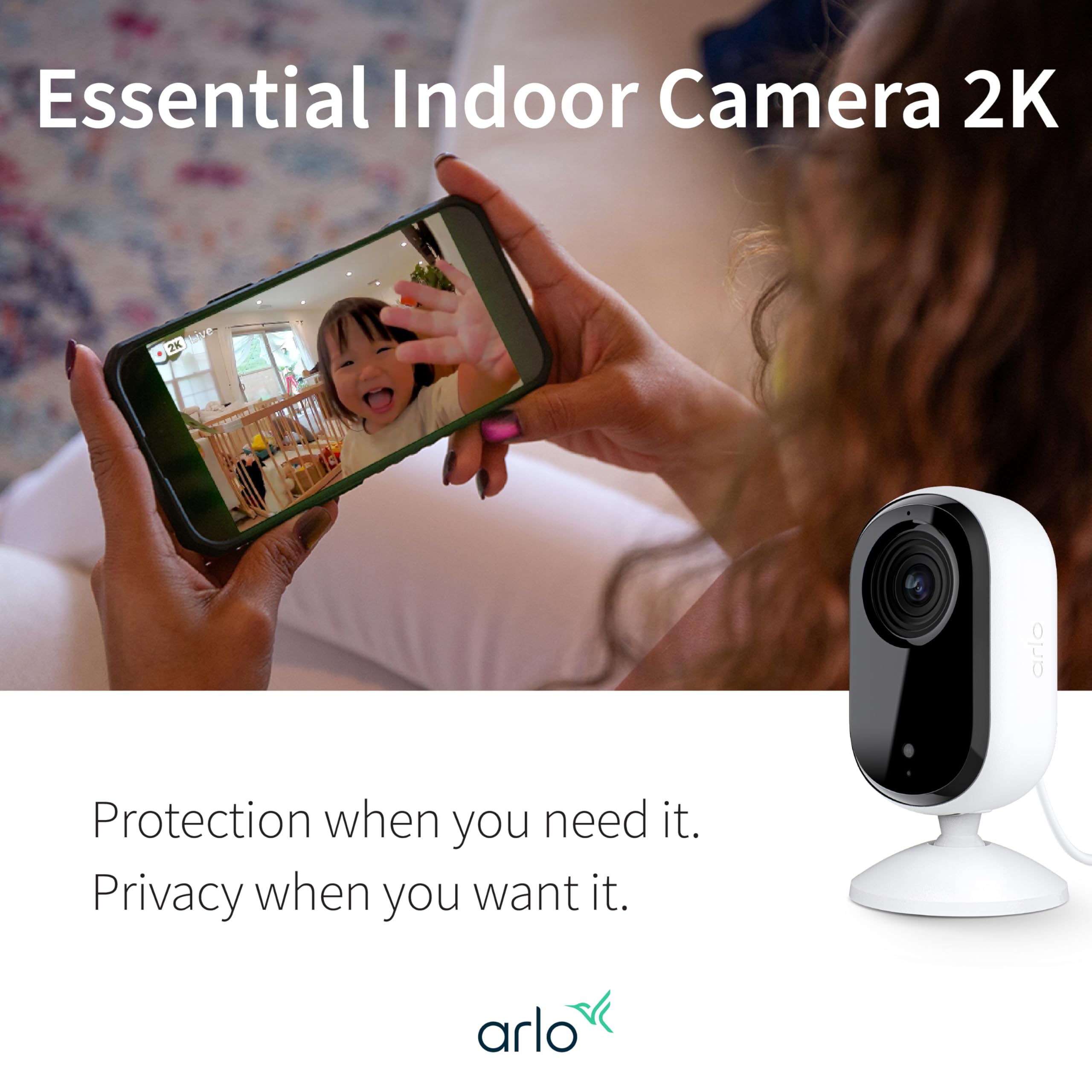 Foto 8 pulgar | Cámara De Seguridad Arlo Essential 2k 2nd Gen Indoor White - Venta Internacional.