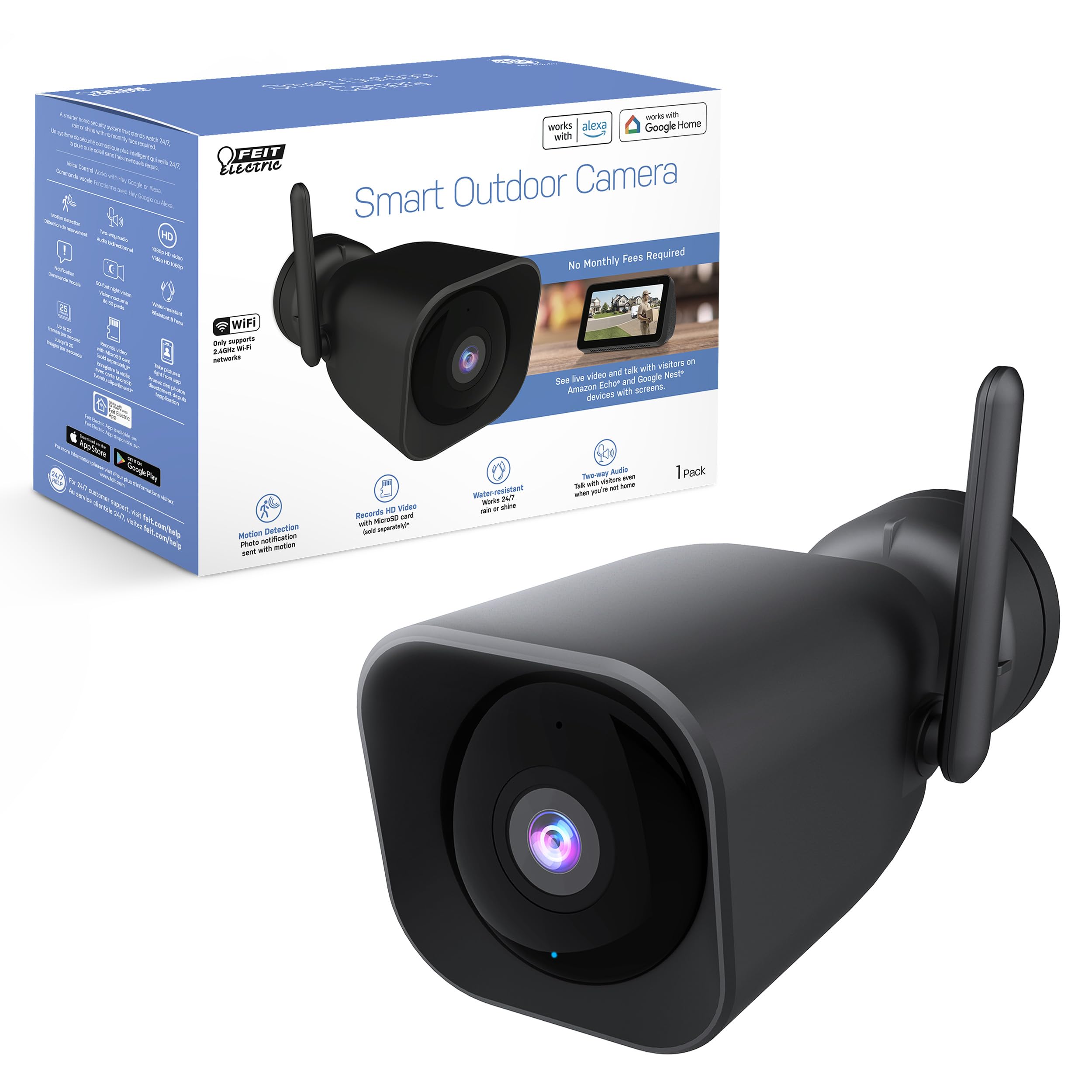 Cámara Exterior Feit Electric 1080p Hd Wifi Con Alexa Y Google - Venta Internacional. $1,429