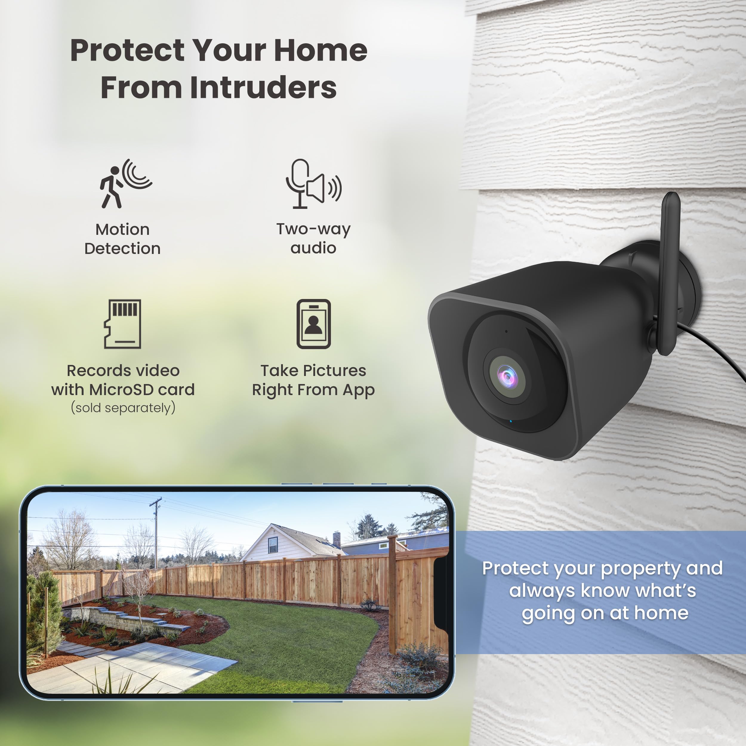 Foto 6 pulgar | Cámara Exterior Feit Electric 1080p Hd Wifi Con Alexa Y Google - Venta Internacional.