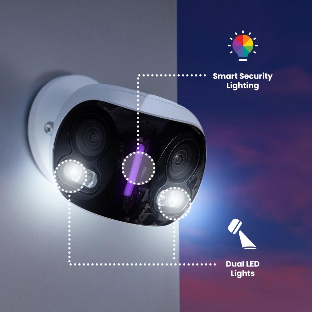 Foto 7 pulgar | Cámara De Seguridad Lorex 4k 8mp Ip Con Cable De Doble Lente Para Exteriores - Venta Internacional.