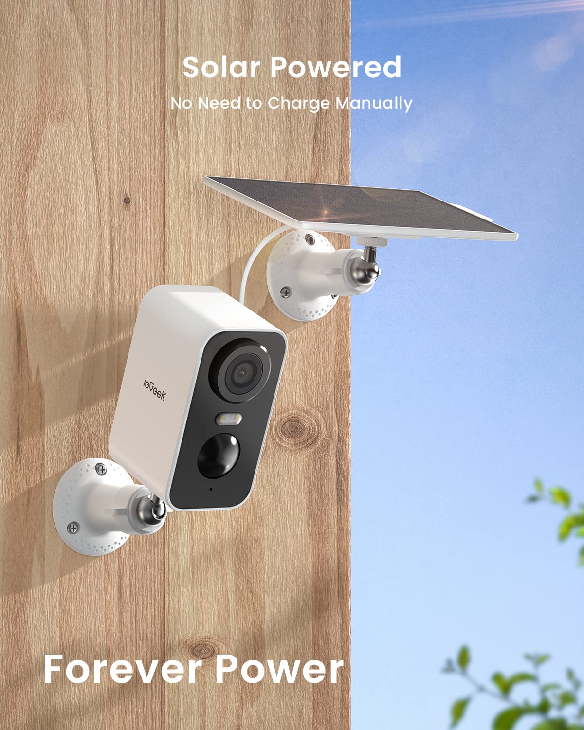Foto 5 | Cámara De Seguridad Iegeek Solar Wireless 2k Wifi Alexa 2-way Talk - Venta Internacional.