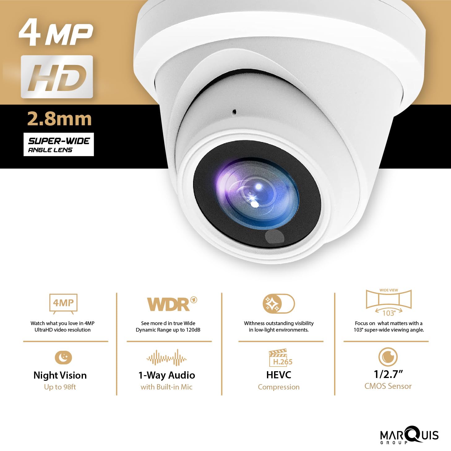 Foto 2 | Cámara De Seguridad Ip Marquis Hik/uniview 4mp Poe Outdoor - Venta Internacional.