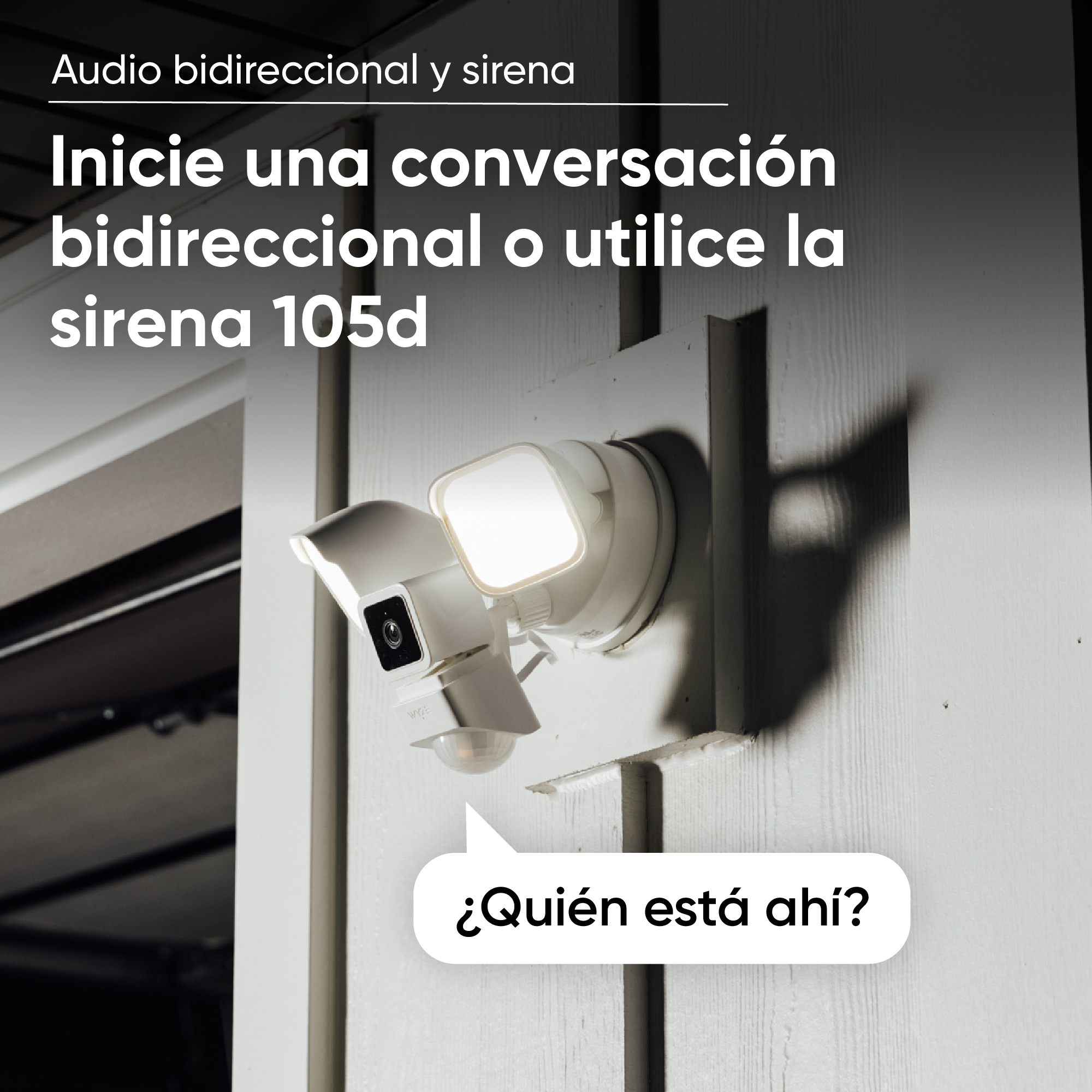 Foto 4 pulgar | Cámara de Seguridad Wyze Cam V3 Floodlight Exterior con Reflectores color Blanco