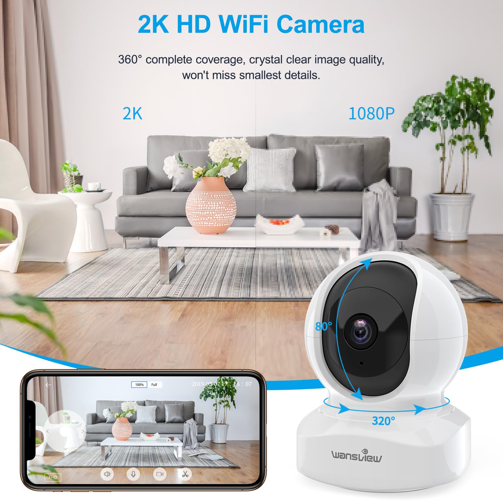 Foto 5 pulgar | Venta Internacional - Cámara de Seguridad Wansview 1080p Hd Wifi Ip