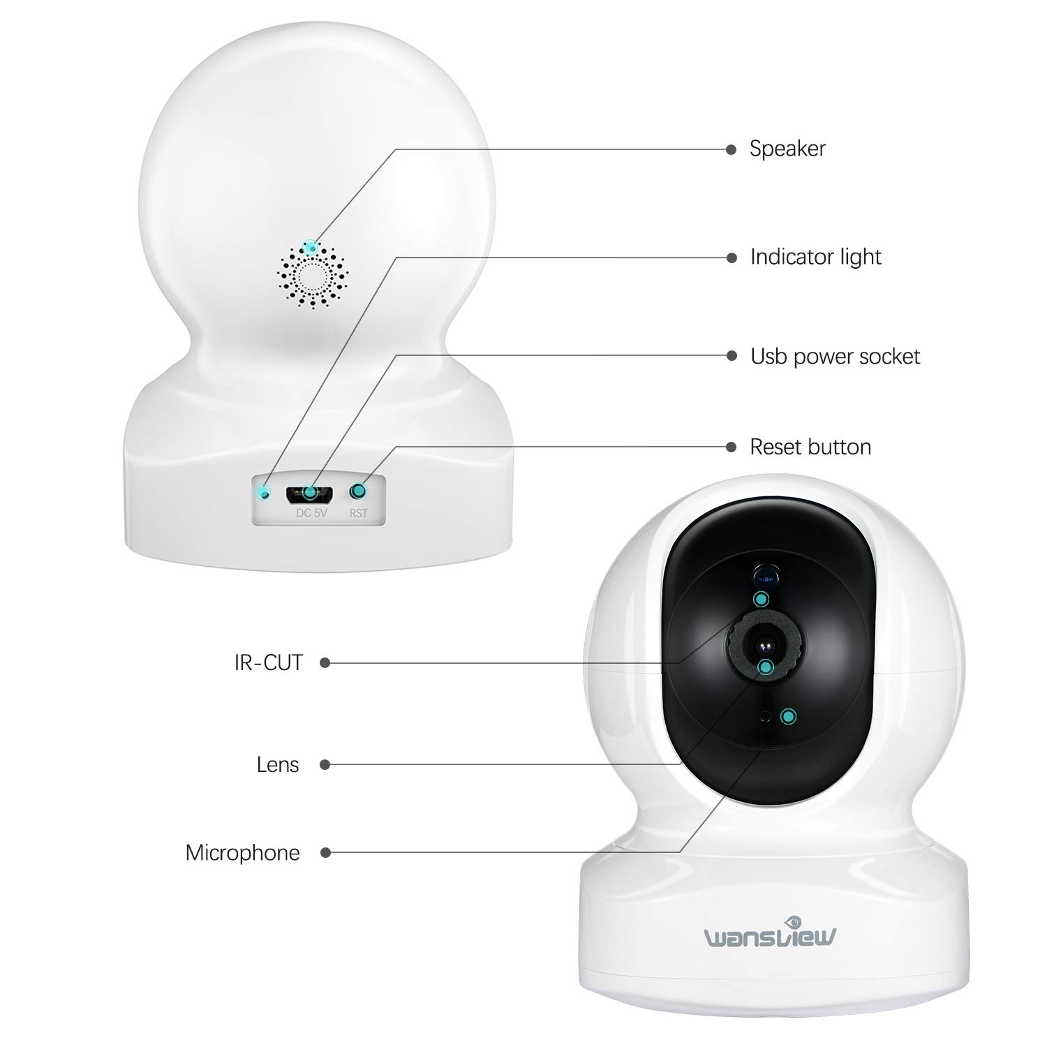 Foto 6 pulgar | Venta Internacional - Cámara de Seguridad Wansview 1080p Hd Wifi Ip