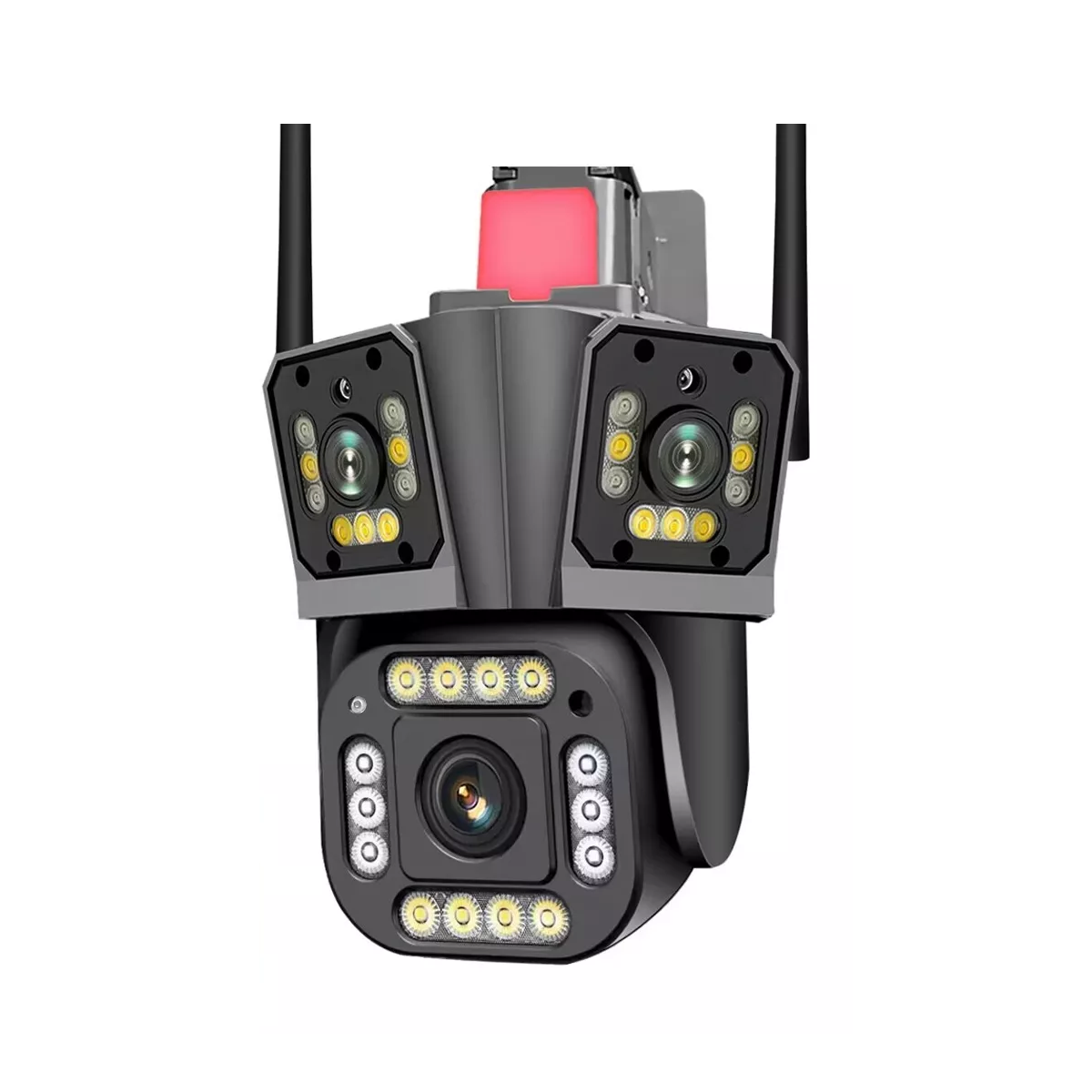 Cámara De Vigilancia De 8 MP Con 3 Pantallas Y Zoom 10x Alexa Eo Safe Imports Esi-12764 Negro