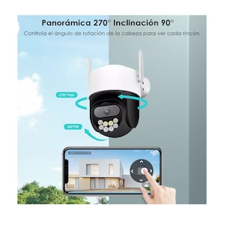 Foto 3 | Cámara De Seguridad Wifi Exterior Inalámbrica Eo Safe Imports Esi-12766 Multicolor