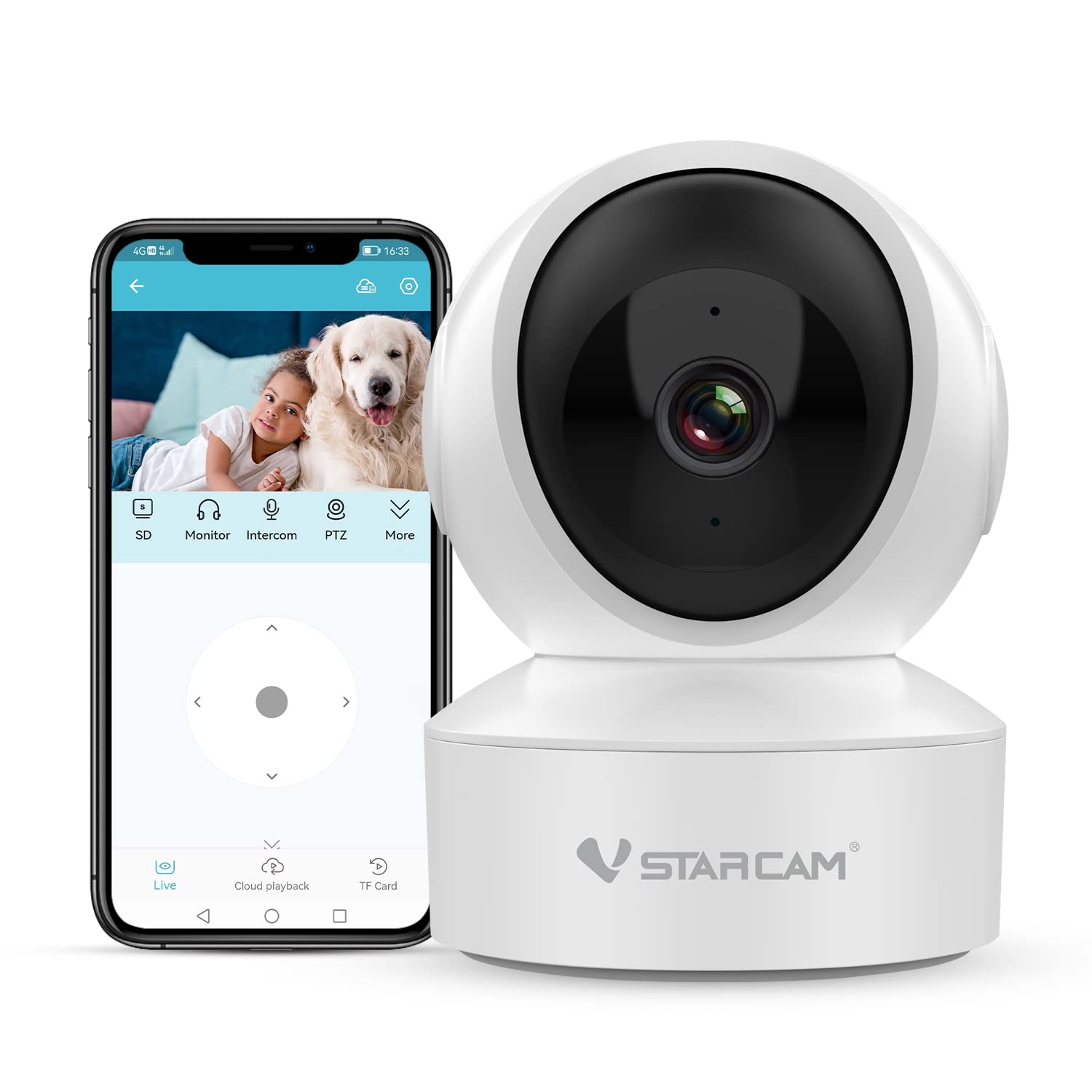 Venta Internacional - Cámara de Seguridad VStarcam 1080p Hd Wifi 360° para Interior
