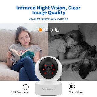 Foto 5 | Venta Internacional - Cámara de Seguridad VStarcam 1080p Hd Wifi 360° para Interior