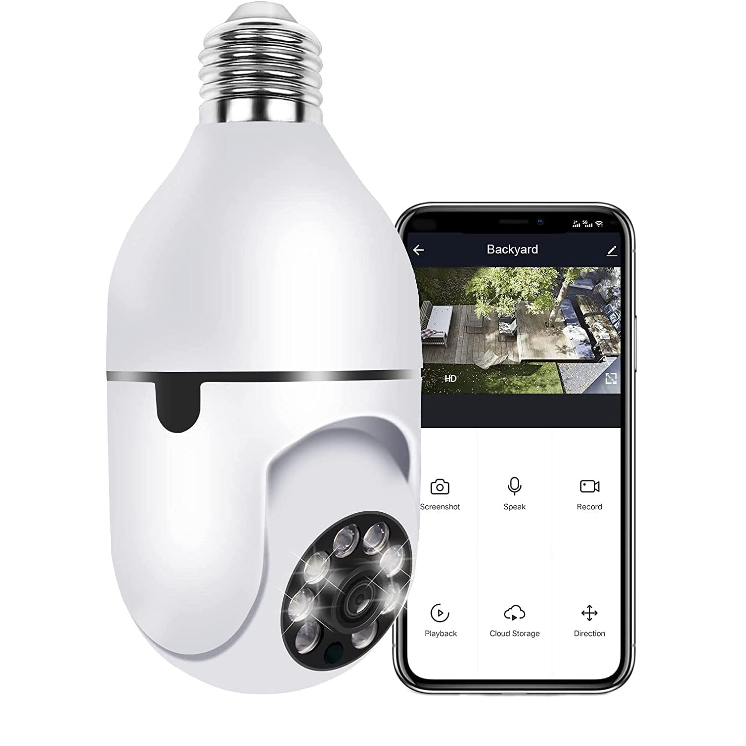 Foto 3 pulgar | Camara Vigilancia WIFI EN FORMA DE  Foco 360° GRABACION 24/7, ALARMA, SENSOR DE MOVIMIENTO