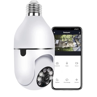 Foto 2 | Camara Vigilancia WIFI EN FORMA DE Foco 360° GRABACION 24/7, ALARMA, SENSOR DE MOVIMIENTO