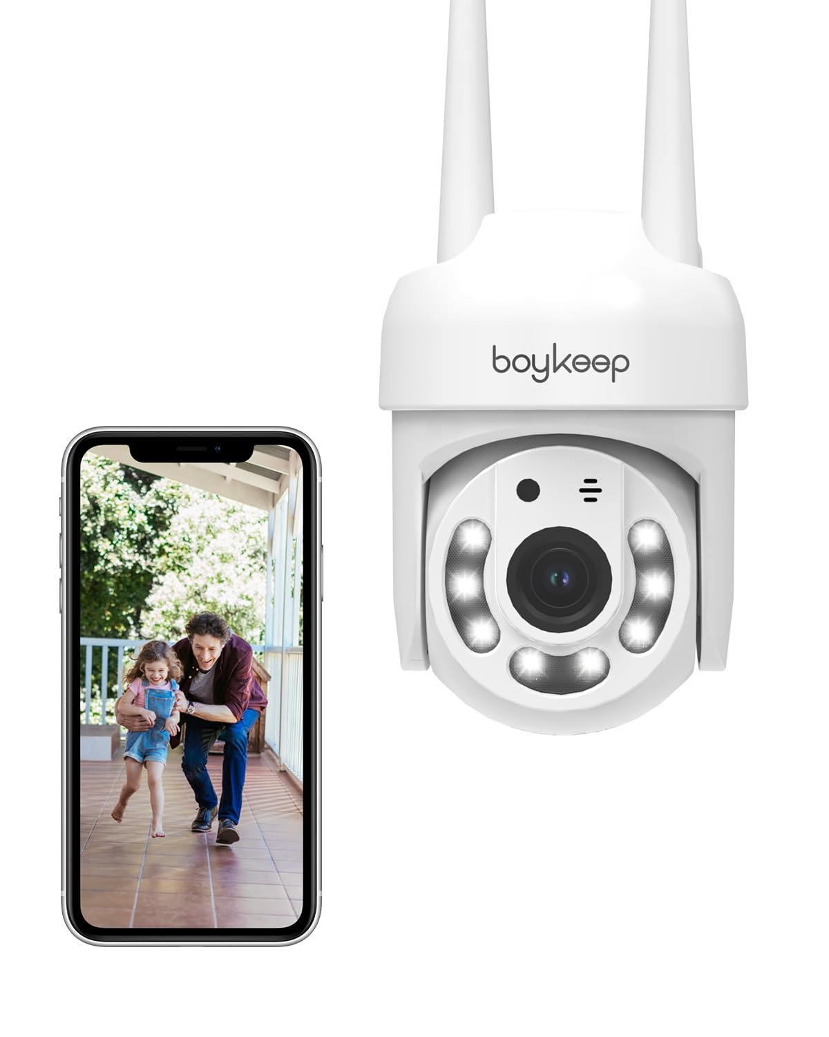 Foto 4 pulgar | Cámara De Seguridad Exterior Boykeep Wifi De 3 Mp Con Seguimiento Automático - Venta Internacional.