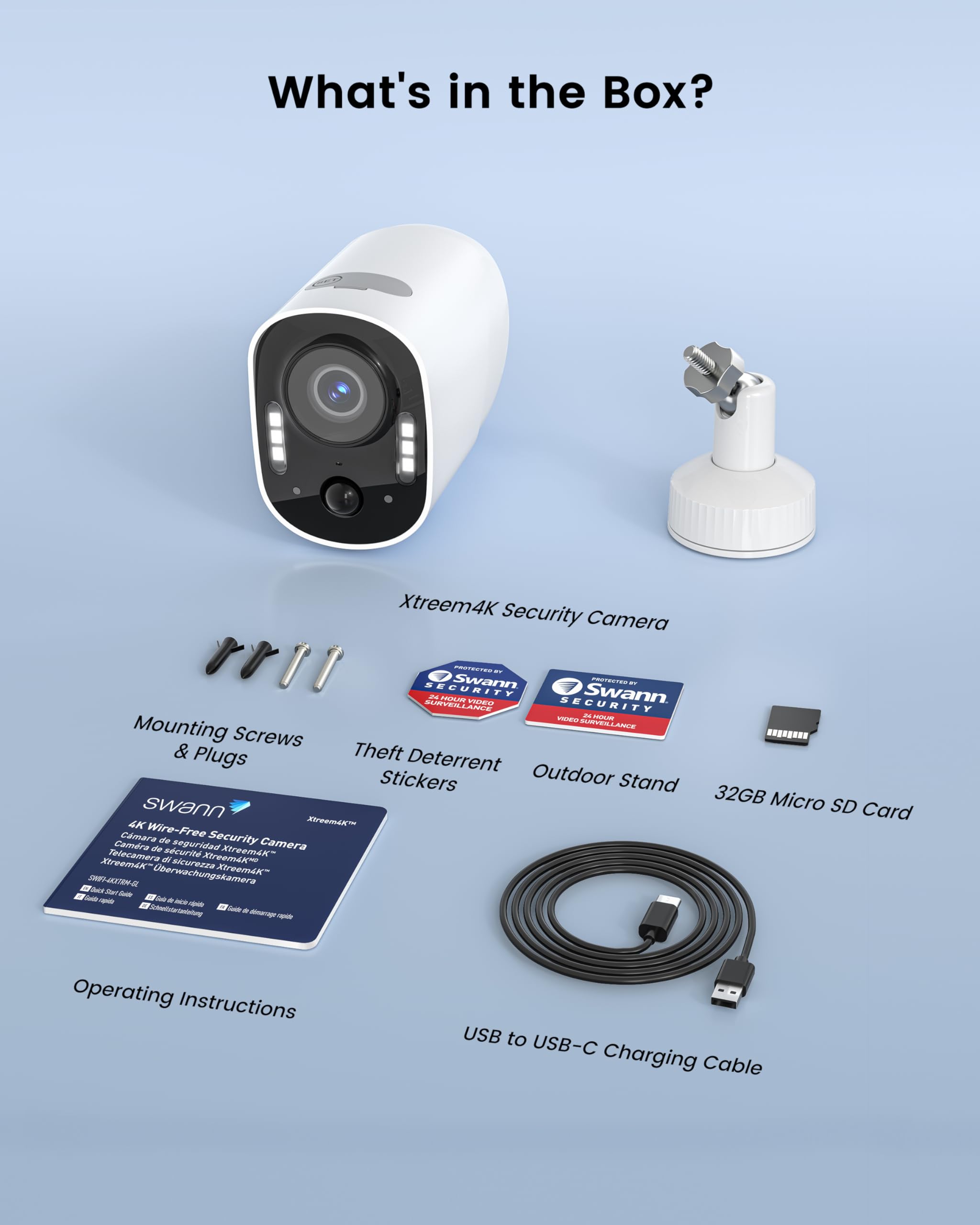 Foto 7 | Cámara De Seguridad Swann Xtreem 4k Inalámbrica 32gb Micro Sd - Venta Internacional.