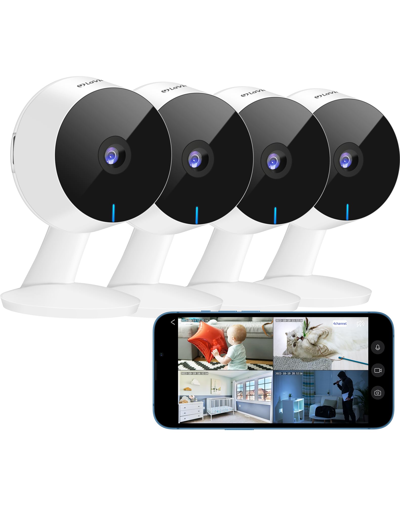 Cámara De Seguridad Laview 5mp 3k Con Visión Nocturna En Color Y Alexa - Venta Internacional.