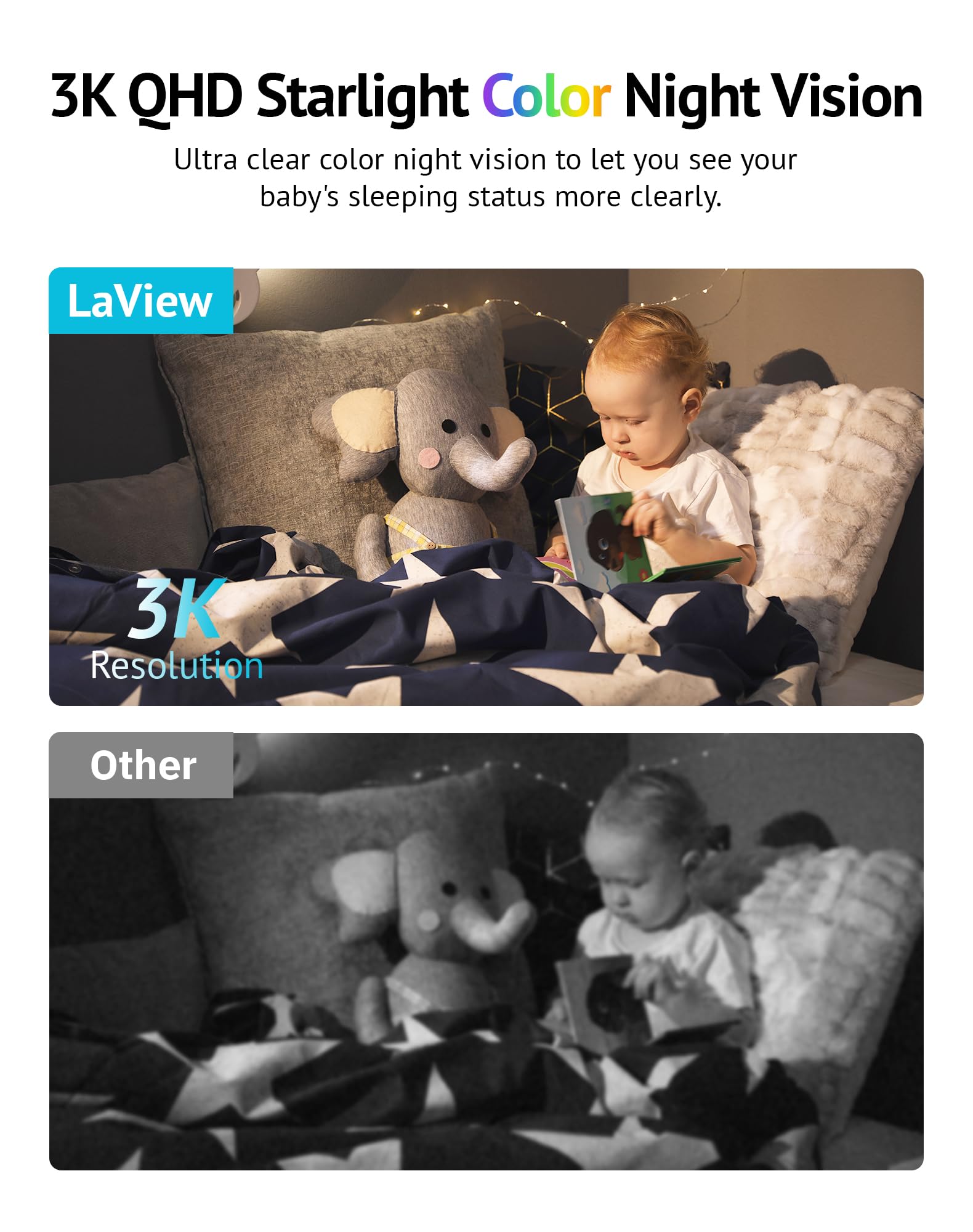 Foto 3 | Cámara De Seguridad Laview 5mp 3k Con Visión Nocturna En Color Y Alexa - Venta Internacional.