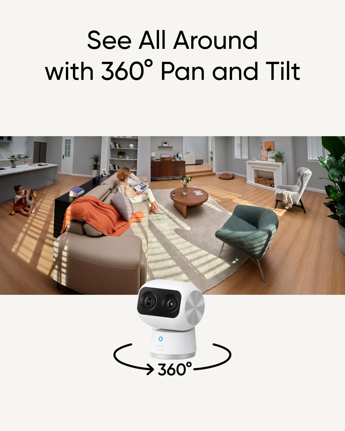 Foto 6 pulgar | Cámara De Seguridad Eufy Security Indoor Cam S350 4k Uhd Con Zoom 8× - Venta Internacional.