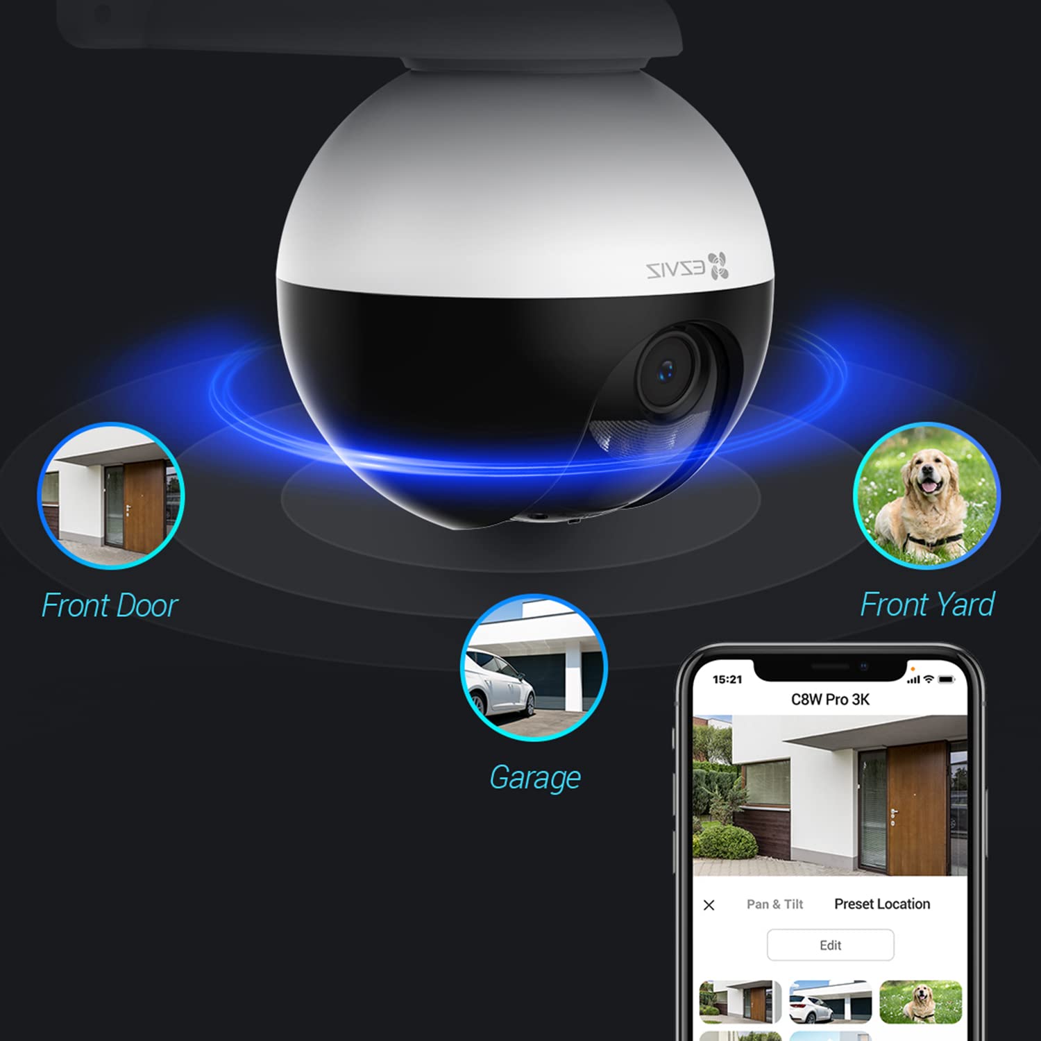 Foto 4 pulgar | Cámara De Seguimiento Automático Para Exteriores Ezviz C8w Pro 3k A Prueba De Agua - Venta Internacional.