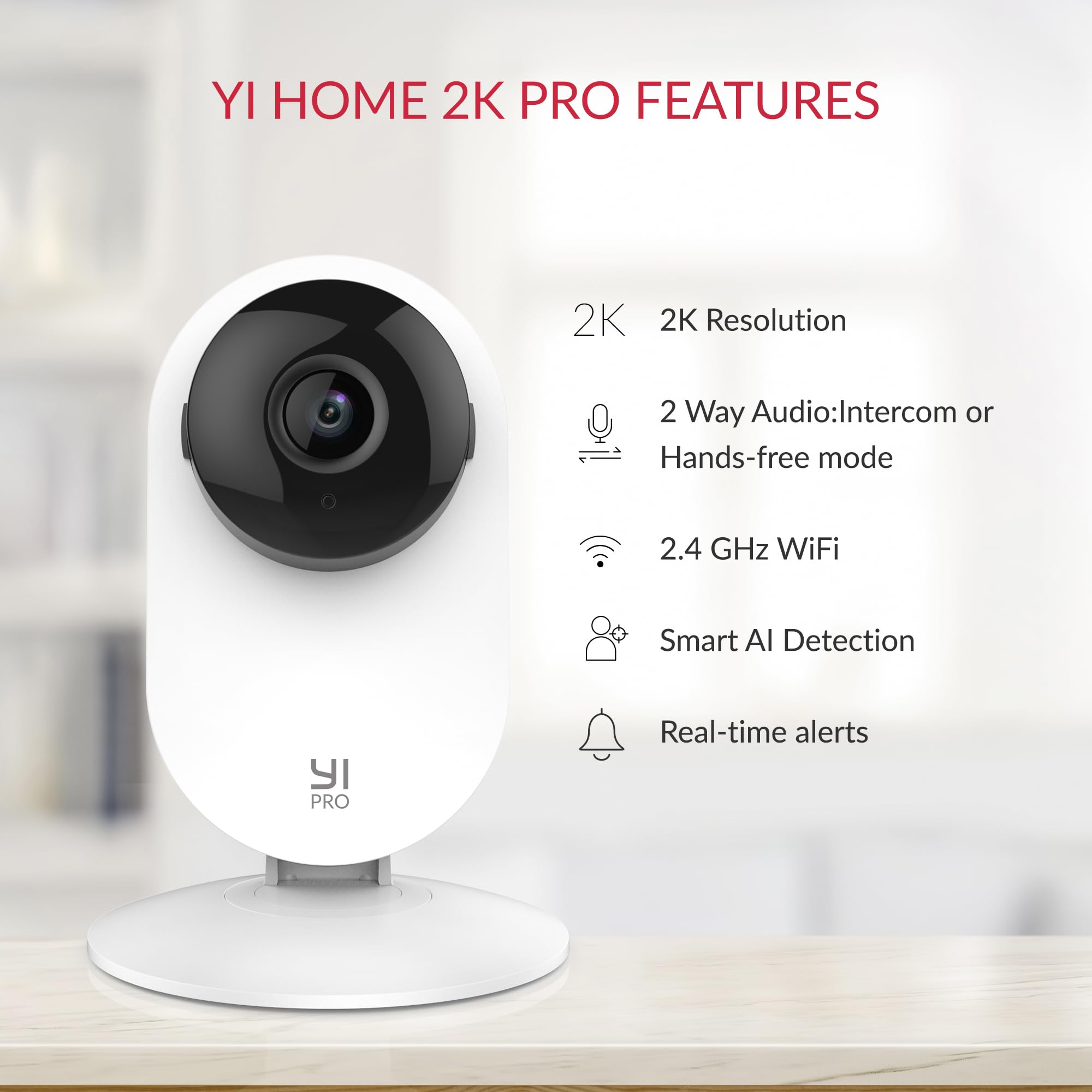 Foto 2 | Cámara De Seguridad Yi Pro 2k De 3 Mp Con Detección De Personas, Vehículos Y Animales - Venta Internacional.