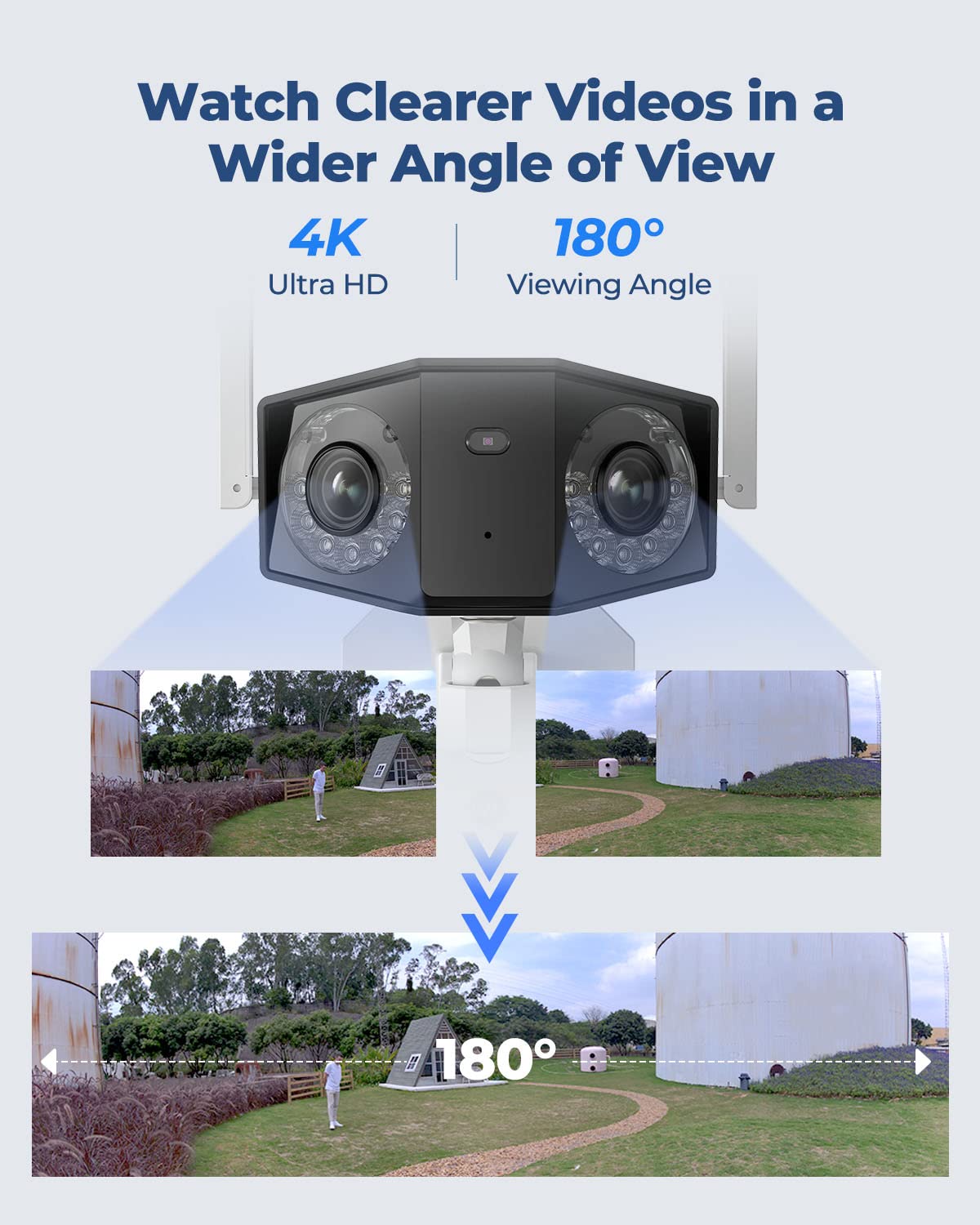 Foto 3 pulgar | Cámara De Seguridad Reolink 4k Wifi Ultra Gran Angular Ip67 - Venta Internacional.