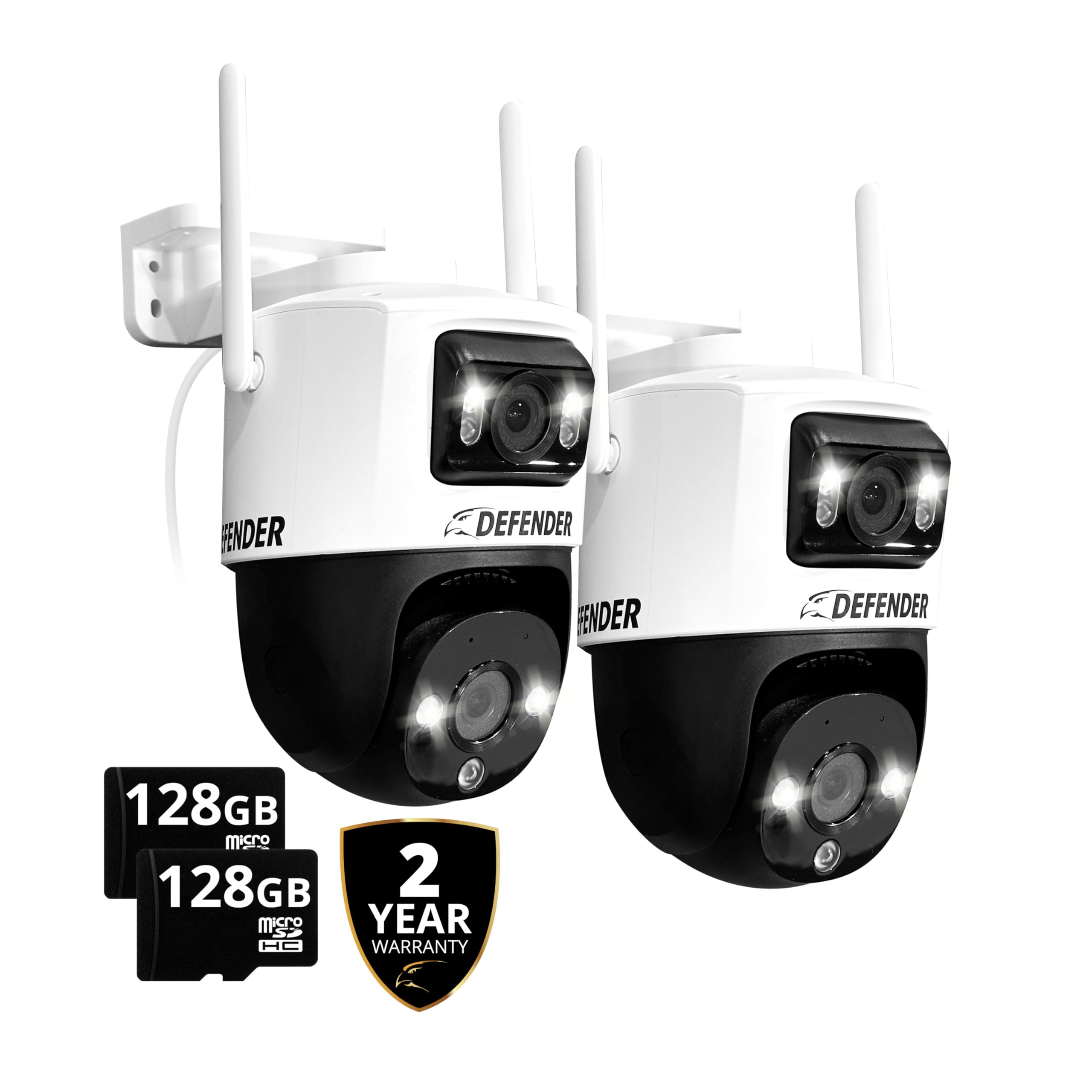Cámara De Seguridad Defender Ai Powered Guard Pro 3k Plus 2 Cámaras - Venta Internacional.