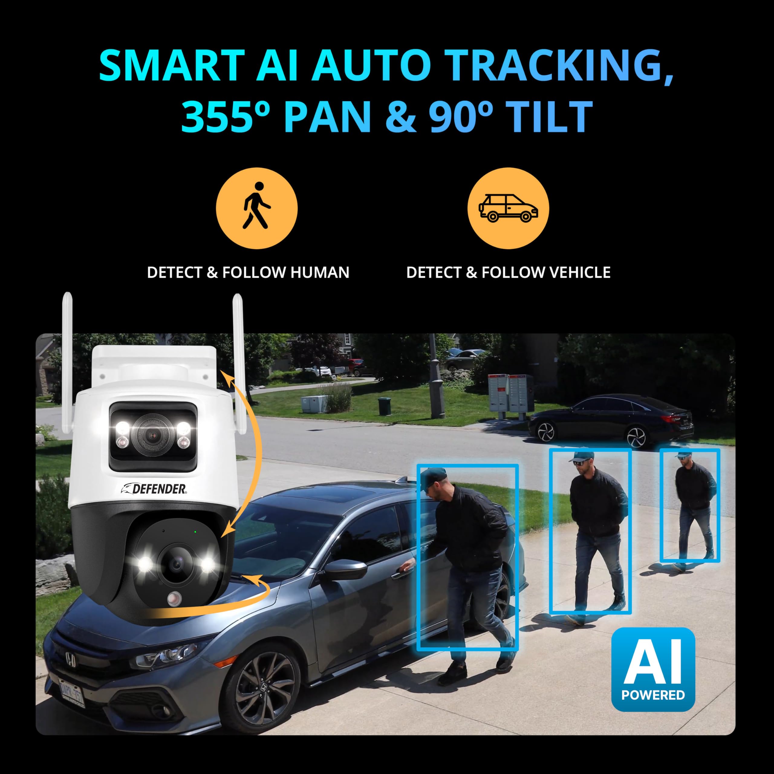 Foto 2 | Cámara De Seguridad Defender Ai Powered Guard Pro 3k Plus 2 Cámaras - Venta Internacional.