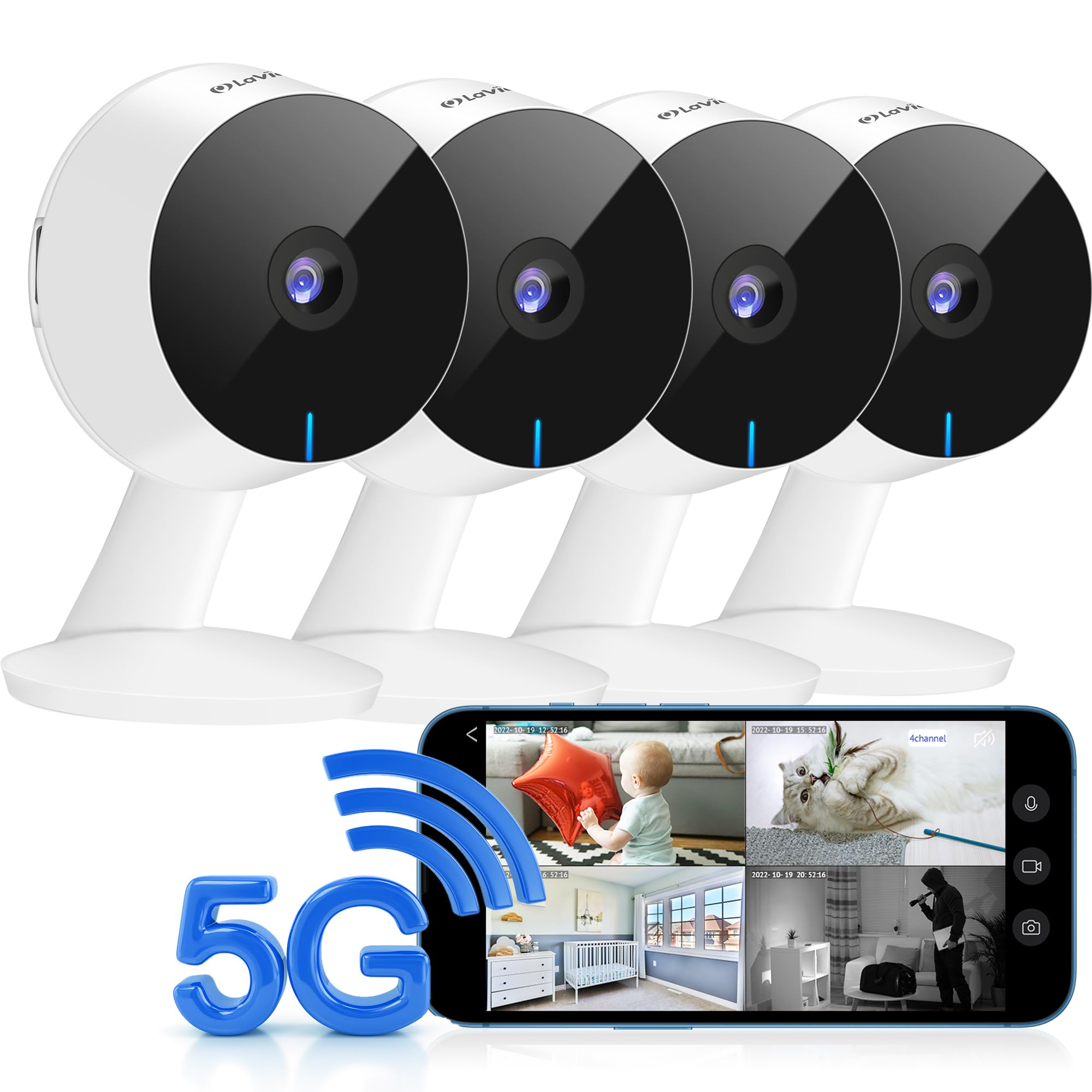 Foto 2 pulgar | Cámara De Seguridad Laview 5g Y 2,4 Ghz 1080p Con Detección De Movimiento - Venta Internacional.