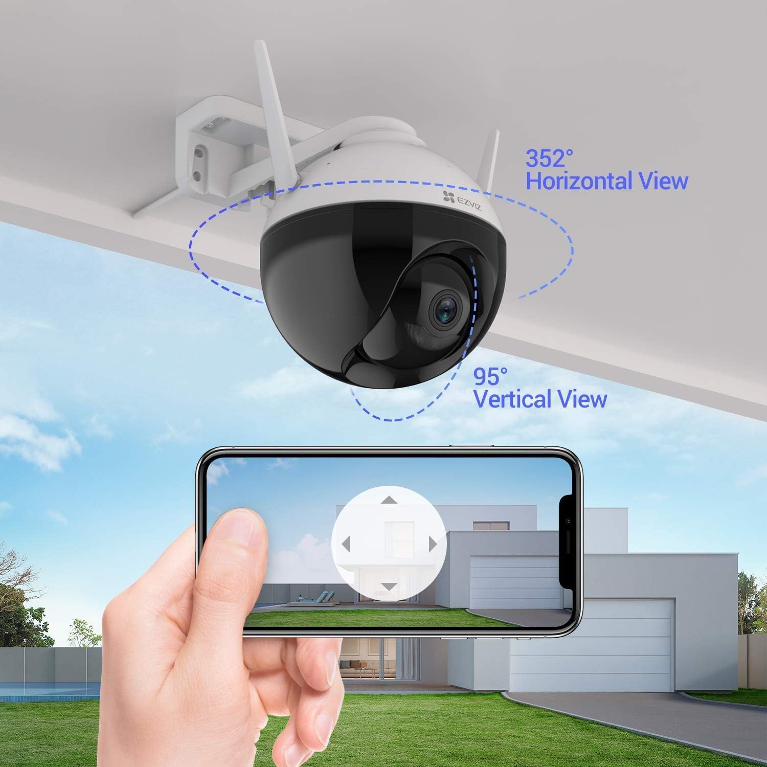 Foto 3 pulgar | Cámara De Seguridad Ezviz C8c 360° Outdoor Wifi 256gb Ip65 - Venta Internacional.