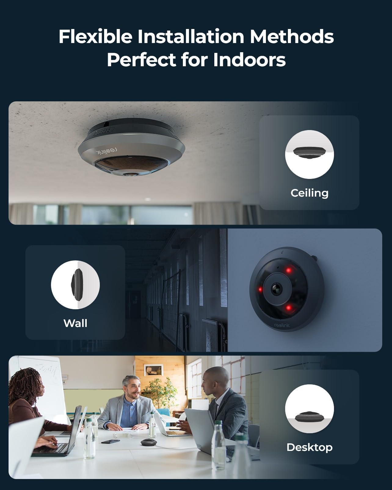 Foto 4 pulgar | Cámara Ip Ojo De Pez Reolink Fe-p De 6 Mp Con Vista De 360° Con Detección Humana - Venta Internacional.