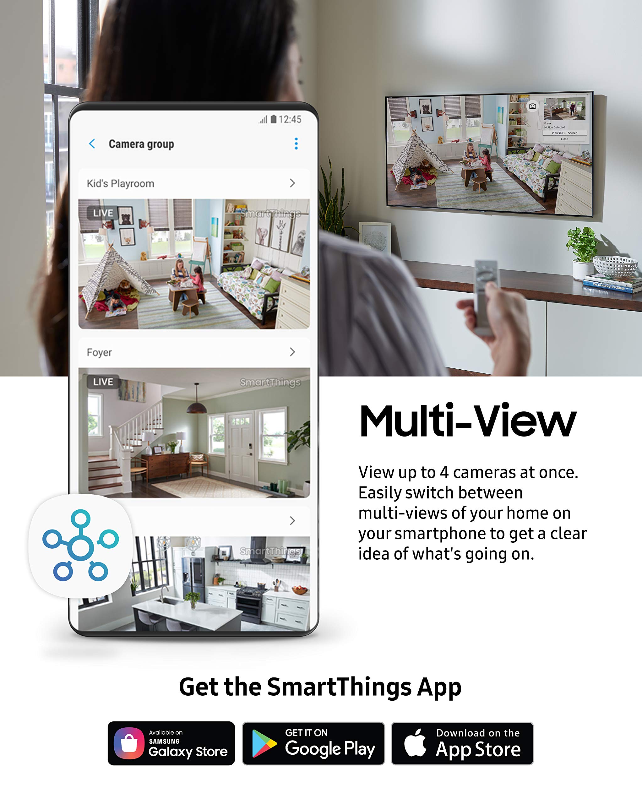 Foto 7 pulgar | Cámara De Seguridad Samsung Smartthings Indoor 1080p Hd Negra - Venta Internacional.