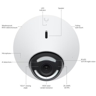 Foto 6 | Cámara De Seguridad Ubiquiti Unifi G5 Dome Uvc-g5-dome 2k Hd - Venta Internacional.