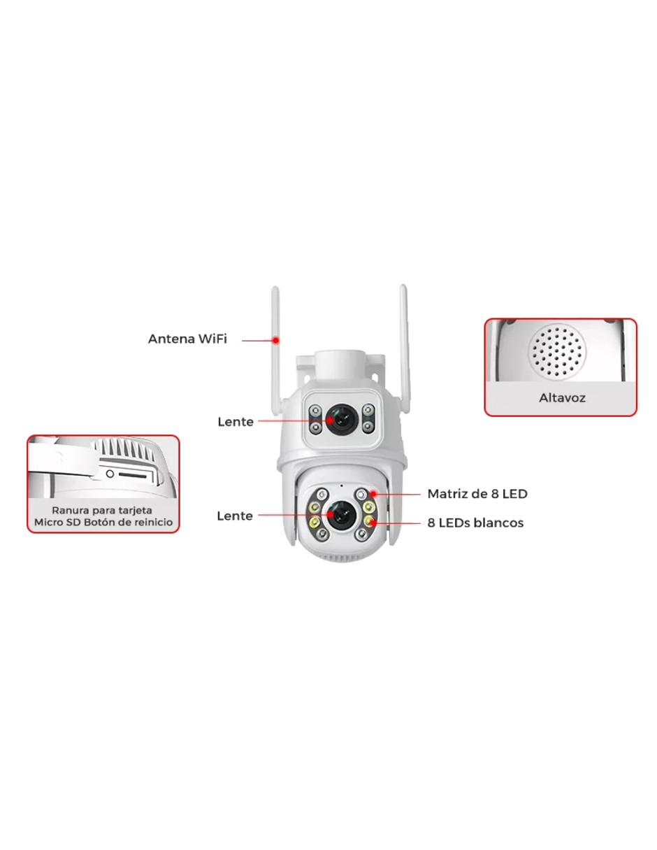 Foto 5 pulgar | Cámara De Seguridad Con Resolución 8mp Visión Nocturna + Gratis Termo Güish De Regalo