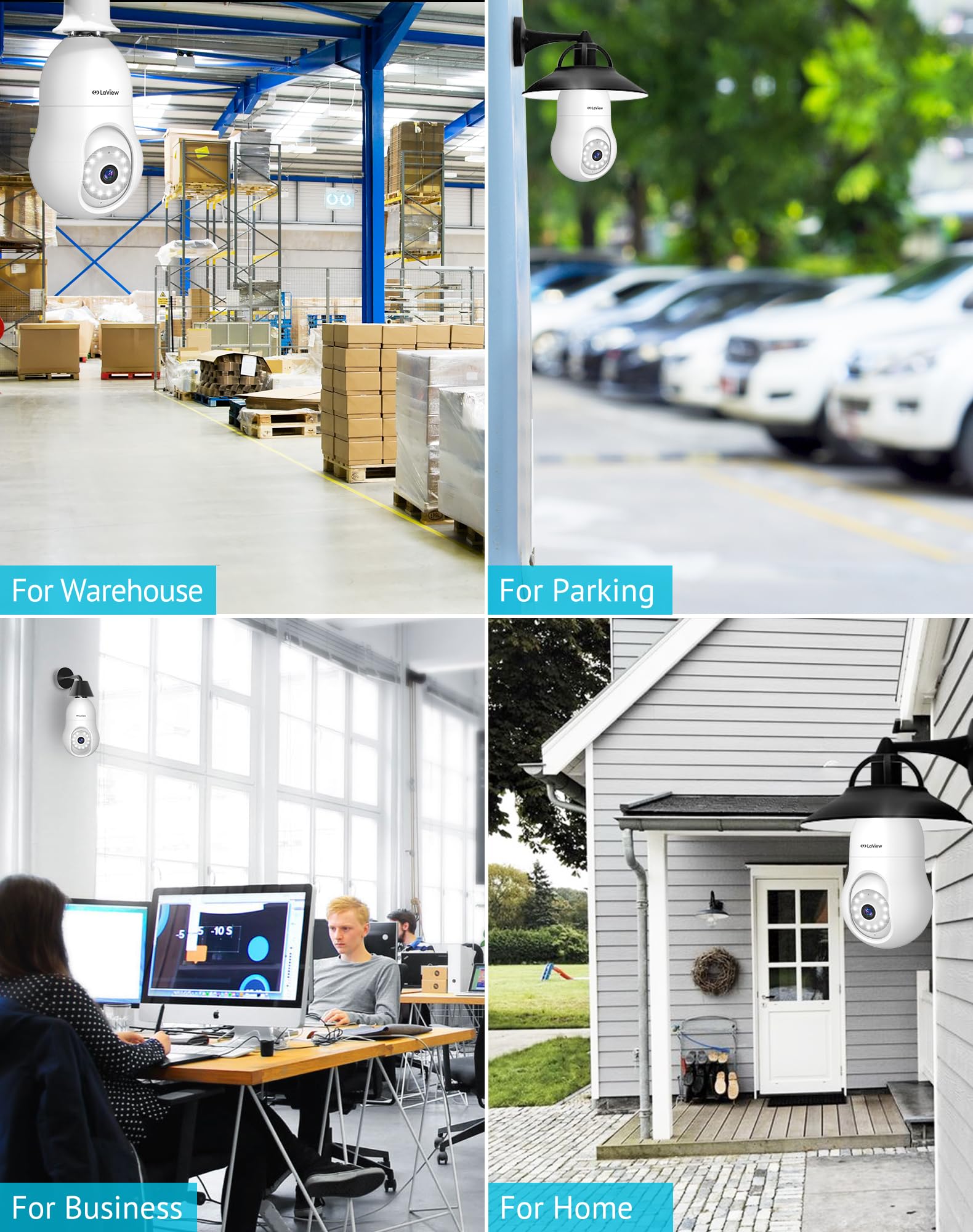 Foto 6 | Cámara De Seguridad Laview 5mp Qhd Con Bombilla 360° 3k Inalámbrica Alexa - Venta Internacional.