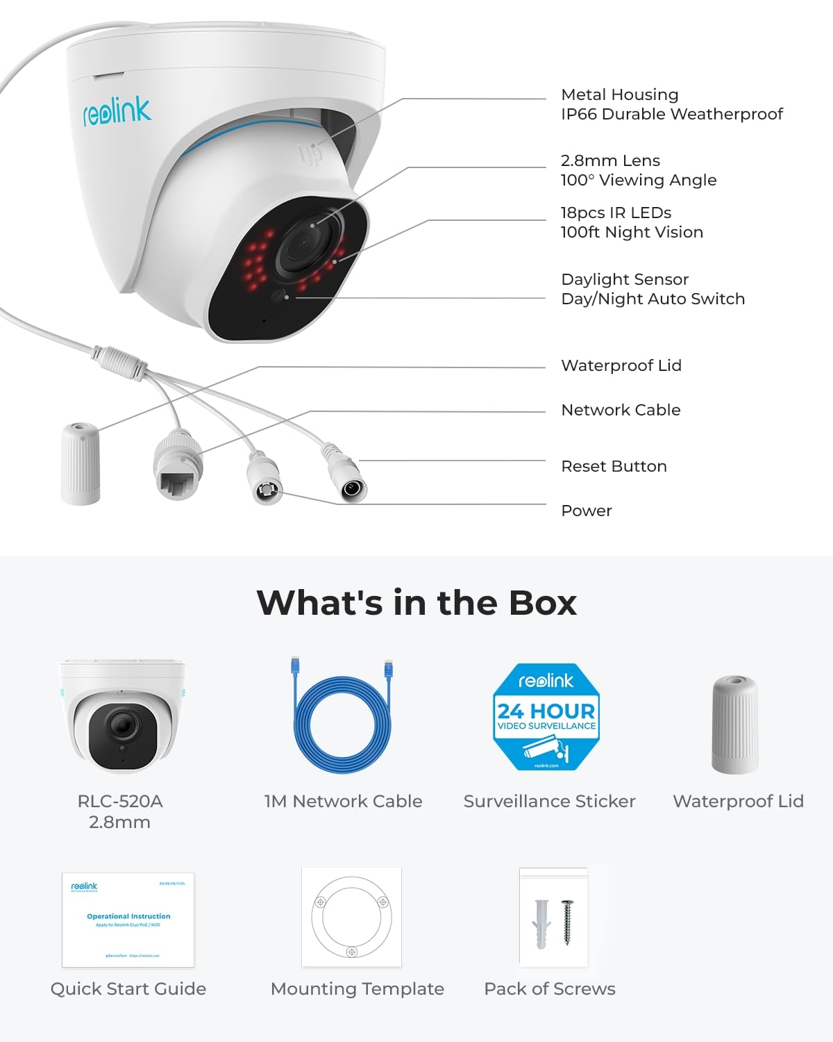 Foto 7 | Cámara De Seguridad Reolink Rlc-520a 5mp Poe 130° Visión Nocturna - Venta Internacional.
