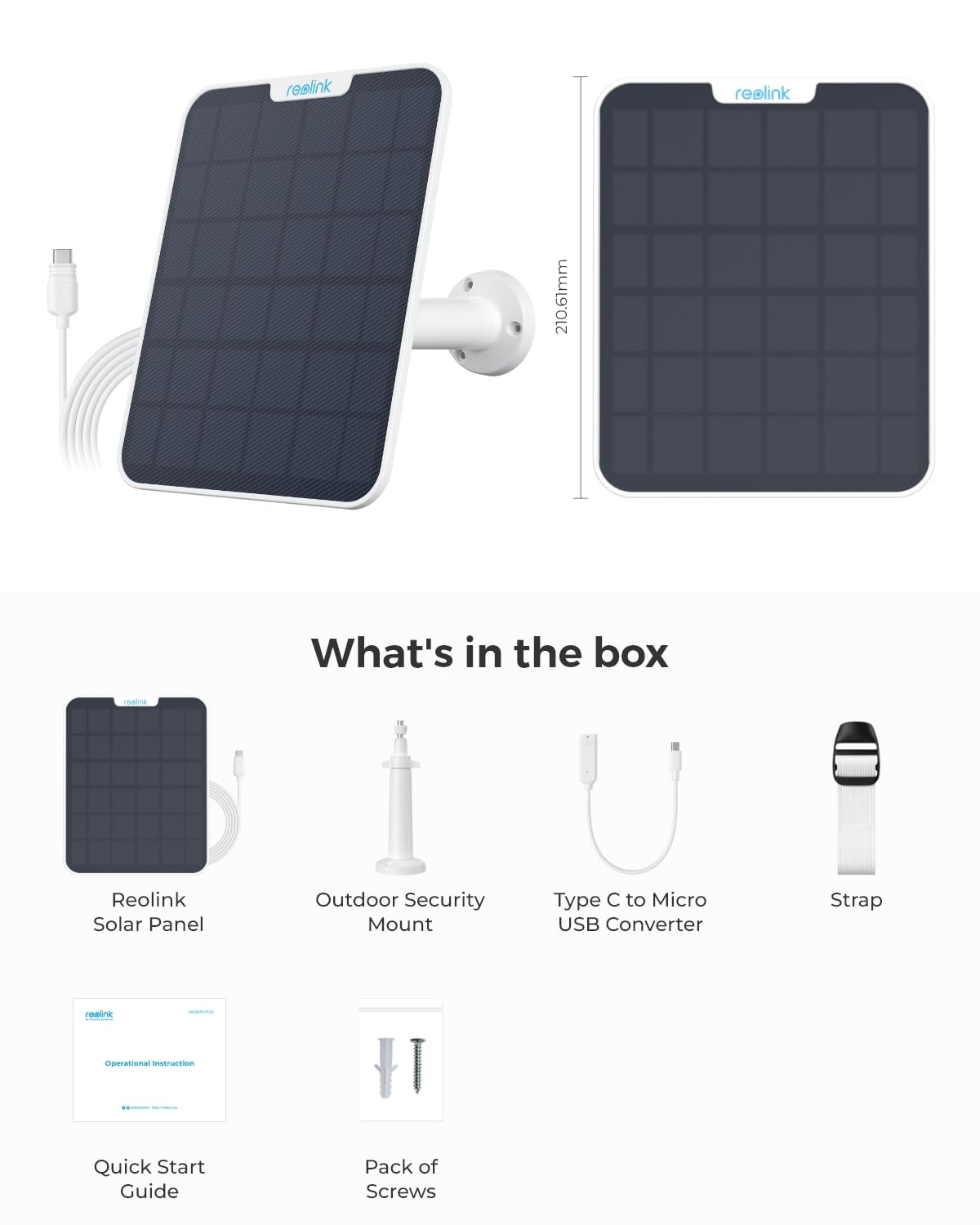 Foto 7 | Panel Solar Reolink 6w Blanco Para Cámara Con Batería Inalámbrica - Venta Internacional.