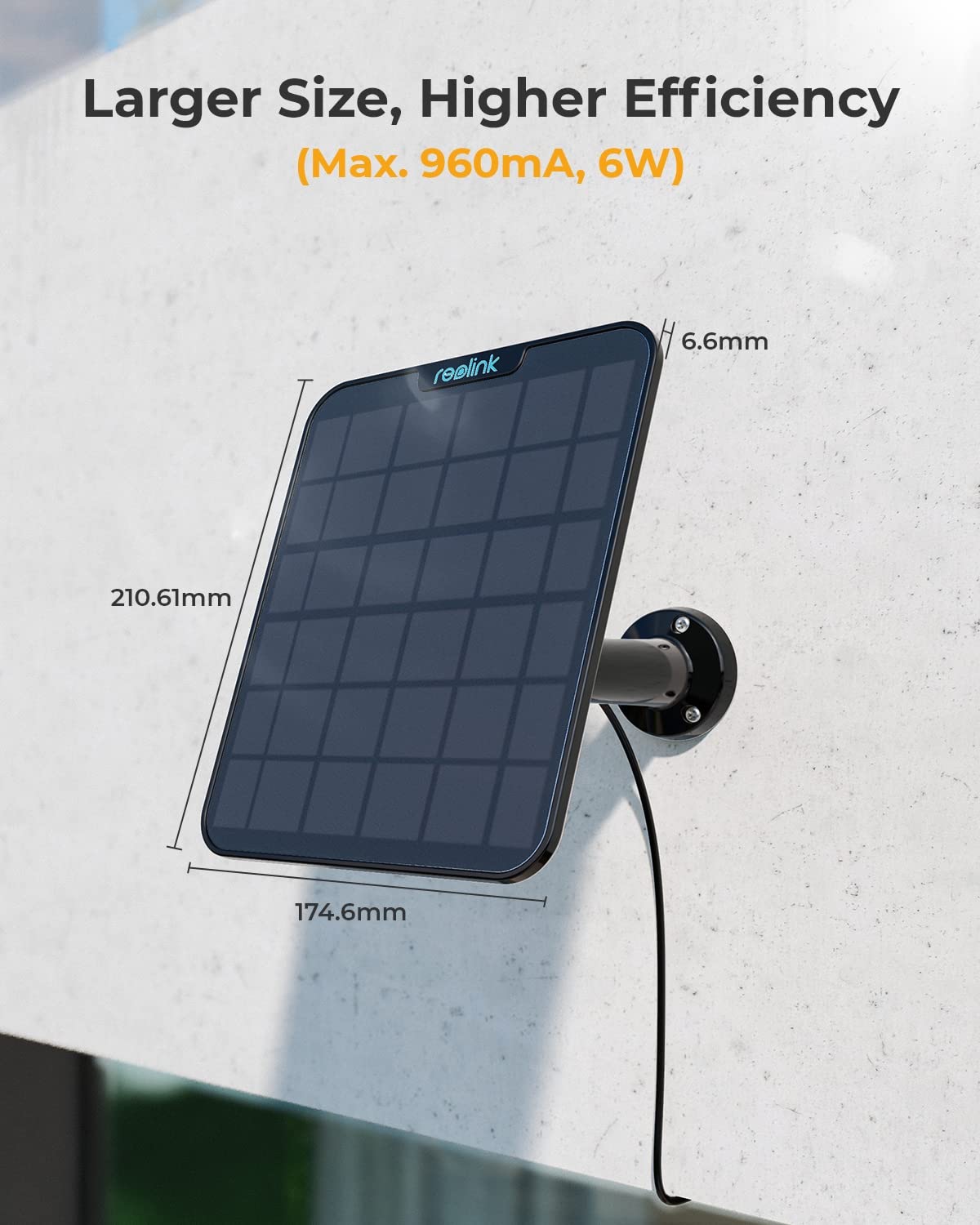 Foto 4 pulgar | Panel Solar Reolink De 6 W, Negro, Fuente De Alimentación Solar Ininterrumpida Para Todas Las Cámara - Venta Intern