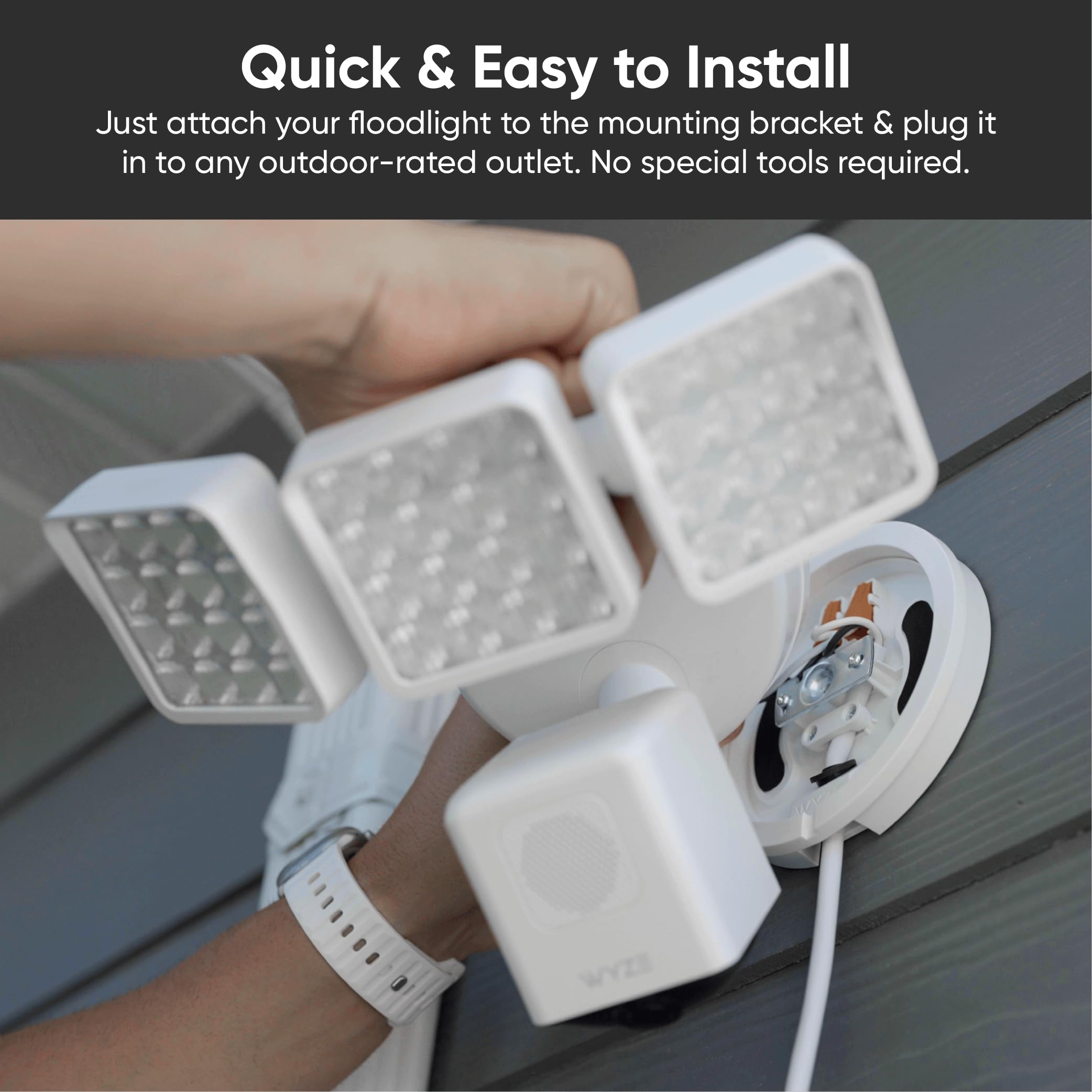 Foto 4 pulgar | Soporte Enchufable Para Cámara Floodlight Wyze V1/v2/pro Con Cable De 6 M - Venta Internacional.
