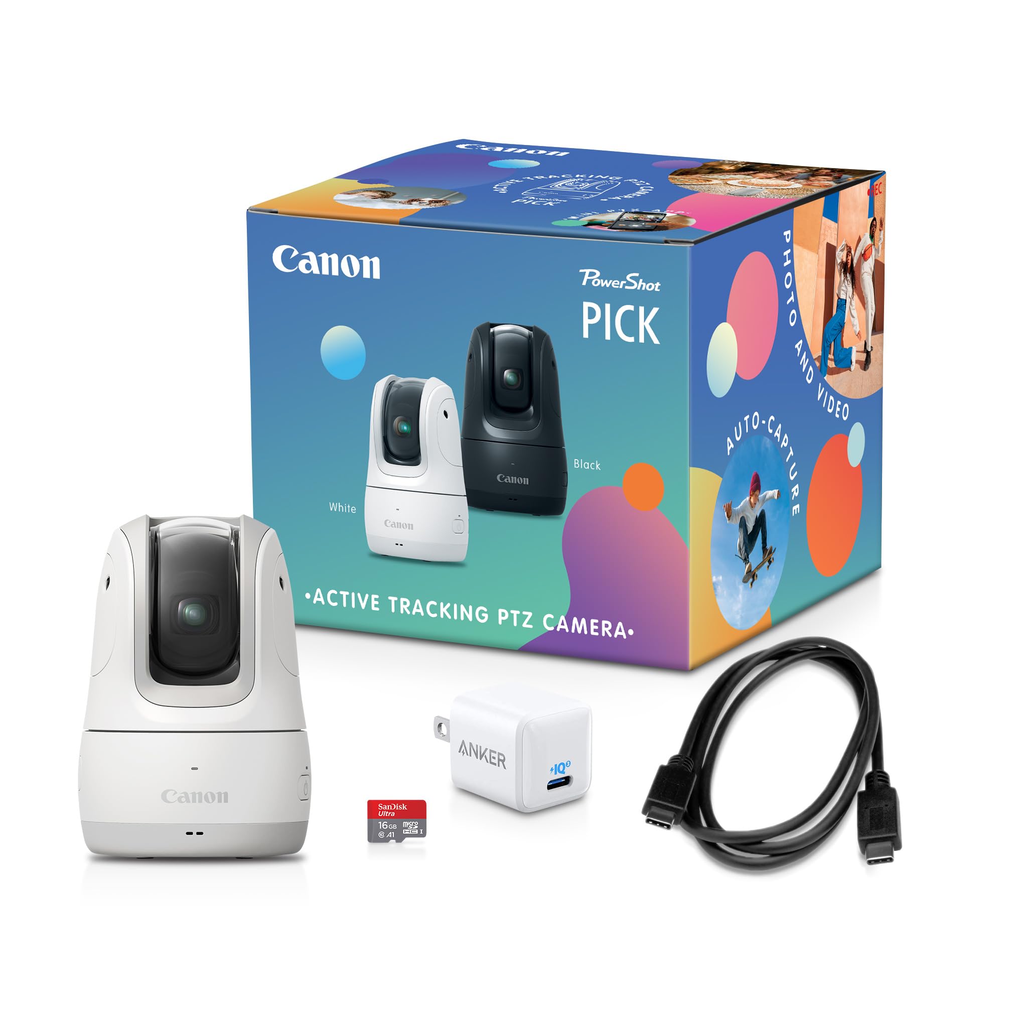 Cámara Ptz Canon Powershot Pick Active Tracking Blanca - Venta Internacional.