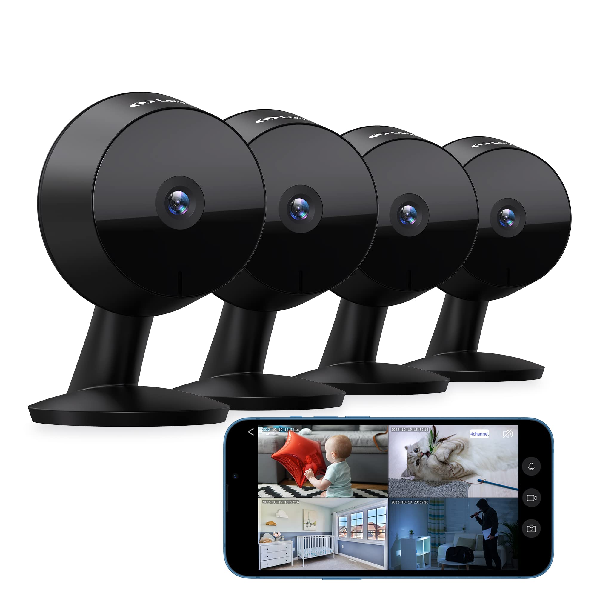 Cámara De Seguridad Laview F1 Pro 4mp 2k Color Night Vision 4pk - Venta Internacional.