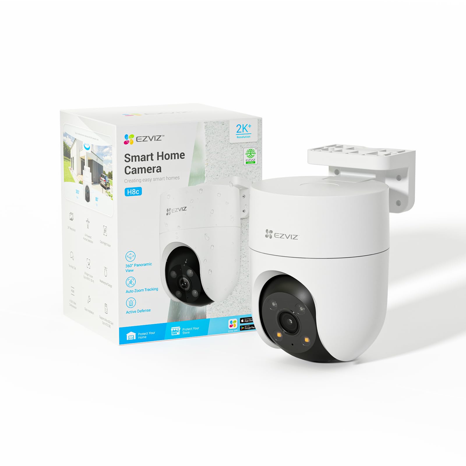 Cámara Exterior Ezviz H8c 2k+ 360° Ptz Wifi Con Detección De Ia - Venta Internacional.