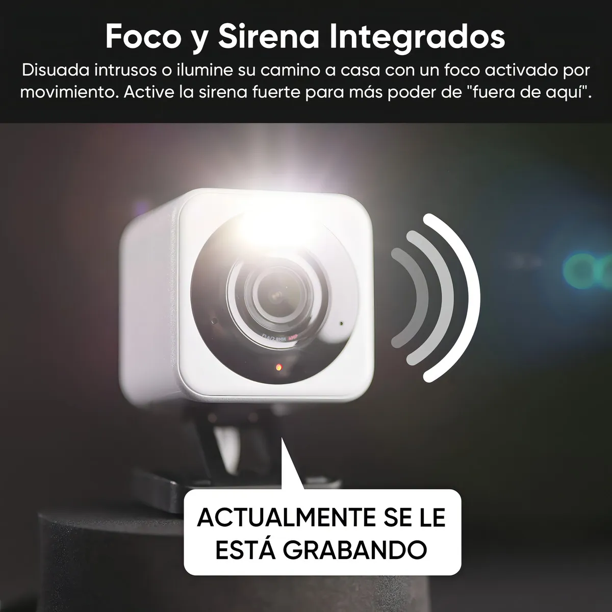 Foto 3 | Cámara De Seguridad Doméstica Inteligente Wi-fi Hd 2k Sirena Activado Por Movimiento Blanca