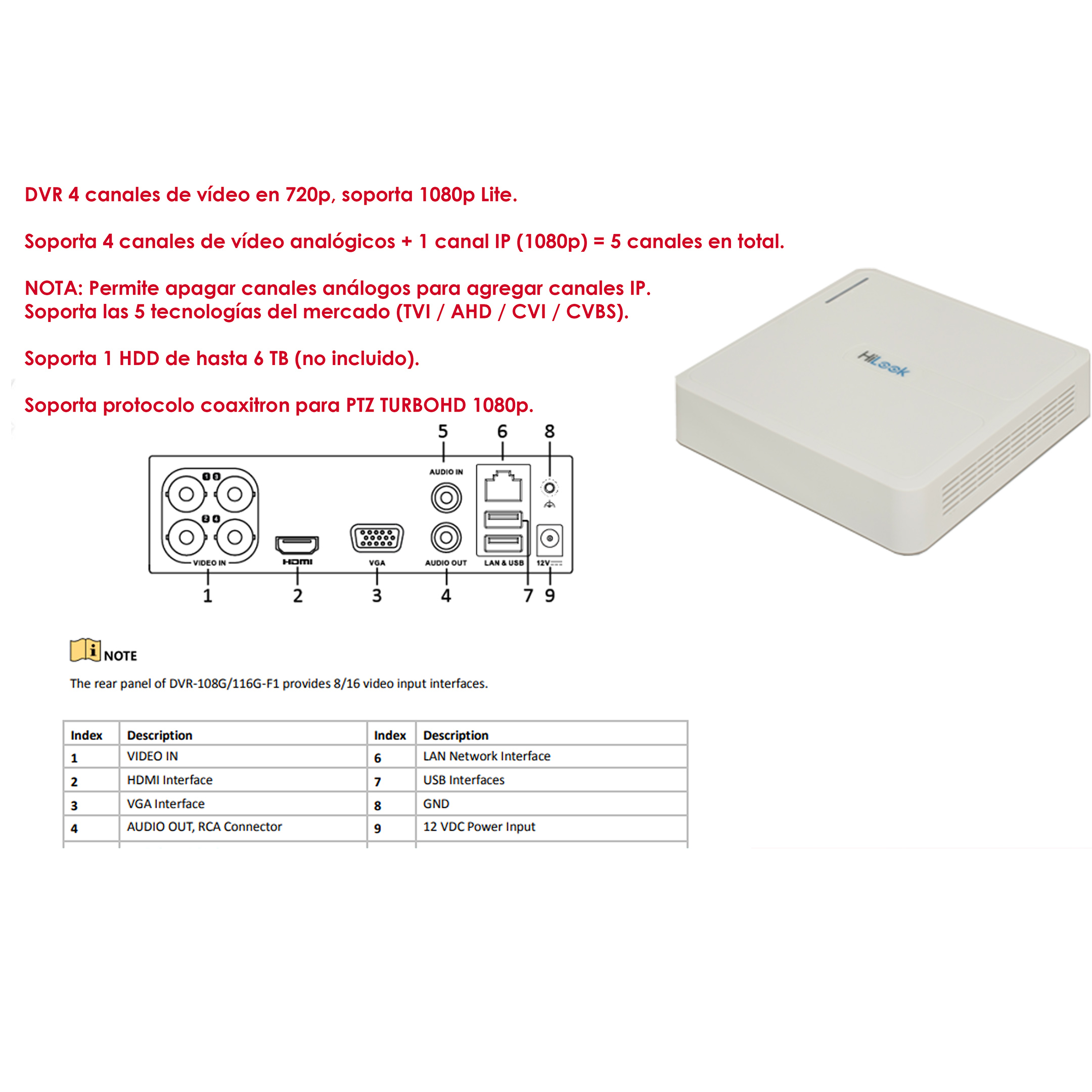 Foto 2 | Kit Cámaras de Vigilancia HD HILOOK BY HIKVISION 720 P para Exterior Vista en App