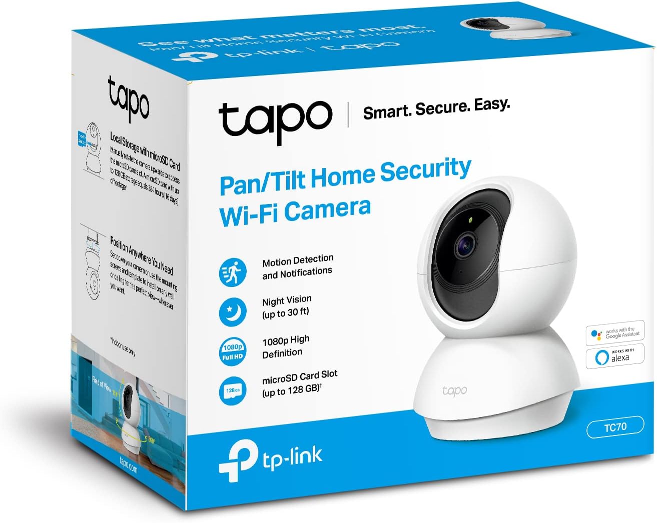 Foto 2 | Cámara Wi-Fi de Seguridad Interior TP-Link TapoTC70