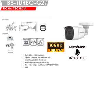 Foto 2 | Kit Cámaras De Videovigilancia 1080p Full Hd Con Microfono Epcom