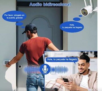Foto 3 | Cámara de Seguridad 5g Wifi con Alarma para Exterior