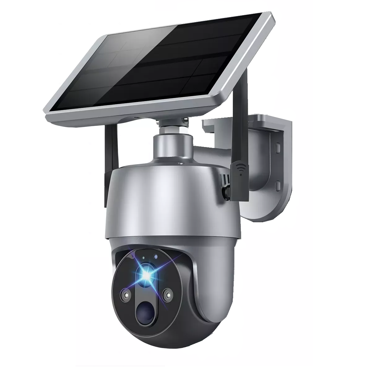 Foto 1 | Cámara De Seguridad Inalámbrica Con Panel Solar Wifi Eo Safe Imports Esi-13255 Gris