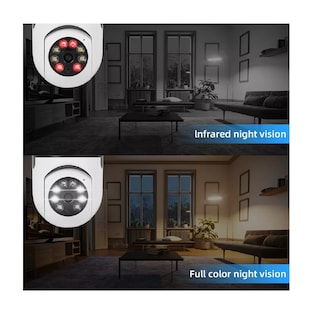 Foto 3 | Camaras Tipo Foco 360° Impermeable De1080 con Wifi Eo Safe Imports Esi-14830 Blanco 4 Piezas